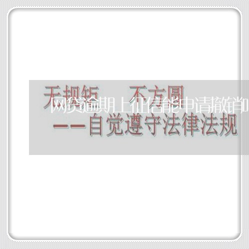 网贷逾期上征信能申请撤销吗