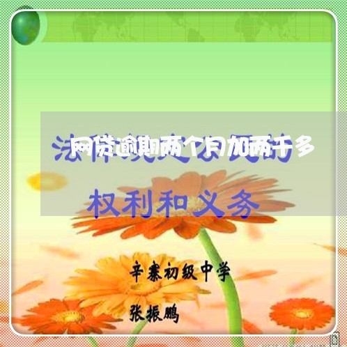 网贷逾期两个月加两千多/2023111769404