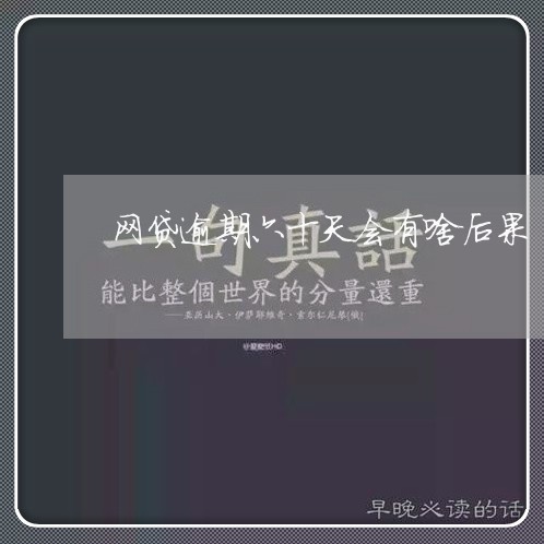 网贷逾期六十天会有啥后果/2023120406035