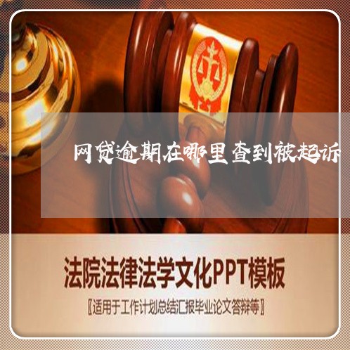 网贷逾期在哪里查到被起诉/2023111018050