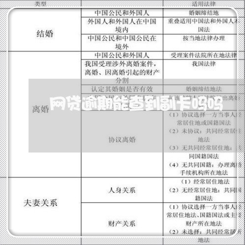 网贷逾期能查到副卡吗吗/2023120337168