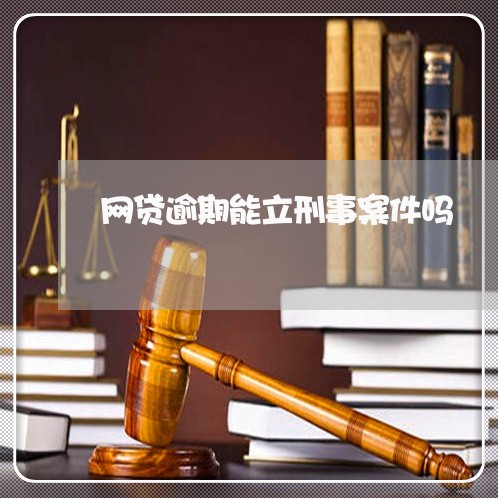 网贷逾期能立刑事案件吗/2023120881614