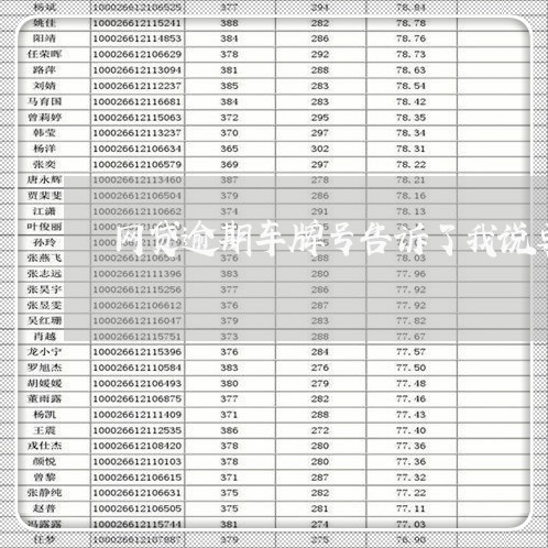 网贷逾期车牌号告诉了我说要上门 网贷逾期车牌号告诉了我说要上门
