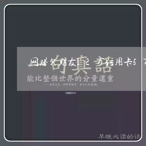 网赌欠朋友12万信用卡5万