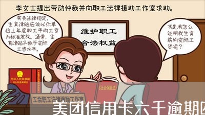 美团信用卡六千逾期四个月 美团信用卡六千逾期四个月