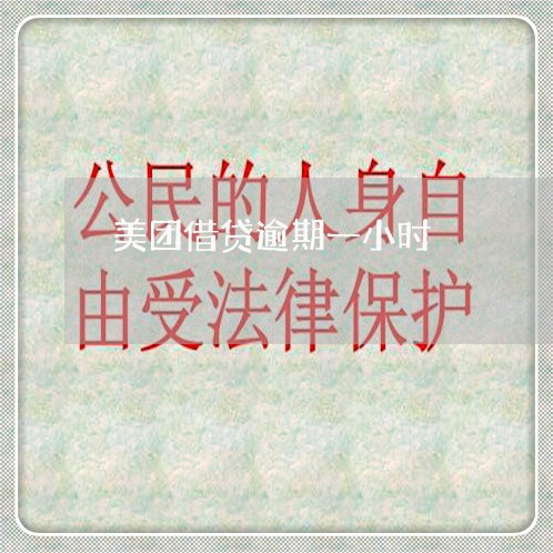 美团借贷逾期一小时