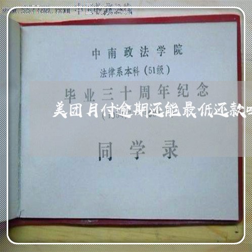 美团月付逾期还能最低还款吗