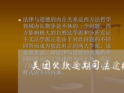 美团欠款逾期司法途径清收/2023112380373