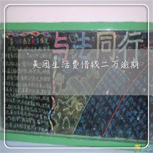美团生活费借钱二万逾期