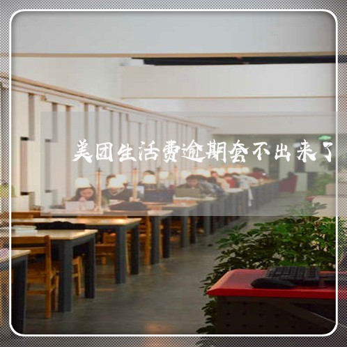 美团生活费逾期套不出来了 美团生活费逾期套不出来了