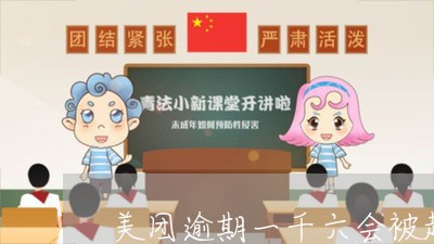 美团逾期一千六会被起诉吗/2023032504036