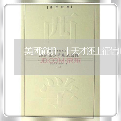 美团逾期二十天才还上征信吗