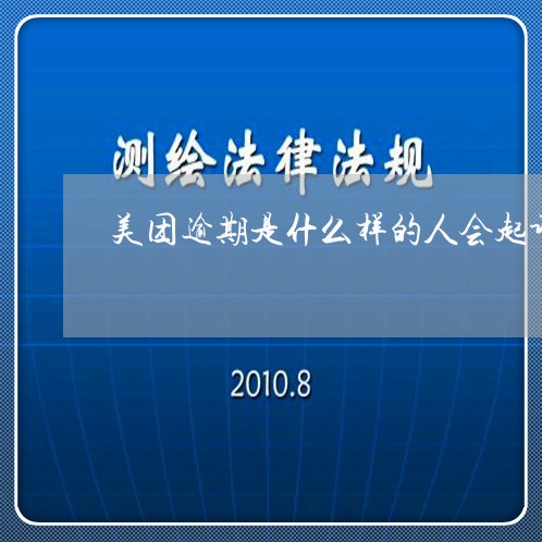 美团逾期是什么样的人会起诉