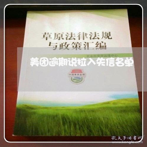 美团逾期说拉入失信名单/2023061972693