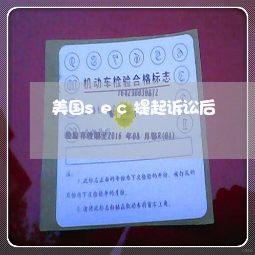 美国sec提起诉讼后