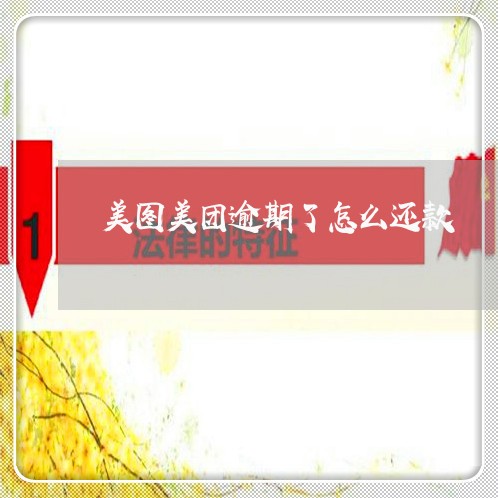 美图美团逾期了怎么还款 美图美团逾期了怎么还款