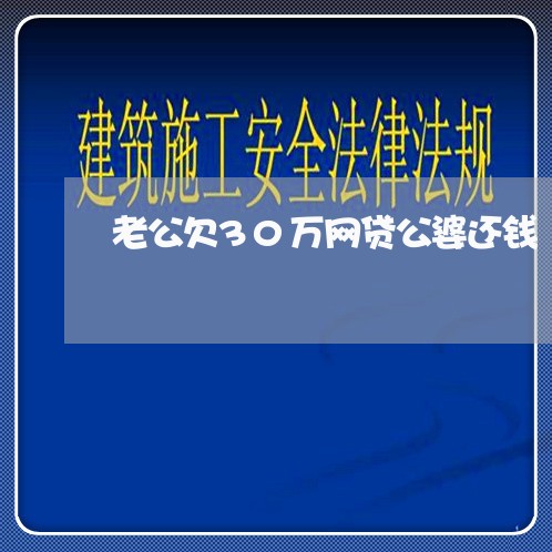老公欠30万网贷公婆还钱 老公欠30万网贷公婆还钱