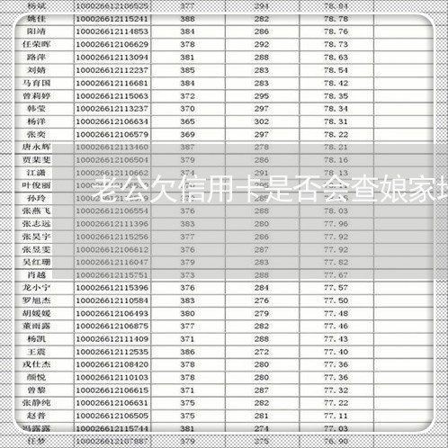 老公欠信用卡是否会查娘家地址