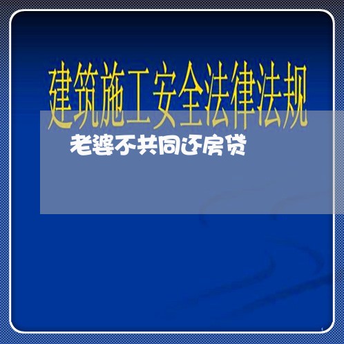 老婆不共同还房贷/2023040112703