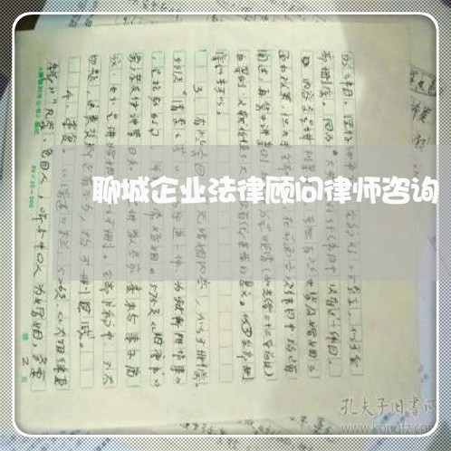 聊城企业法律顾问律师咨询/2023061926049