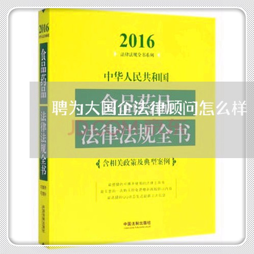 聘为大国企法律顾问怎么样