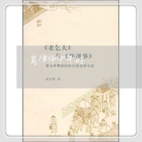 肖律师中午好