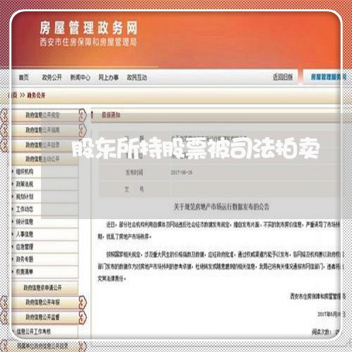 股东所持股票被司法拍卖