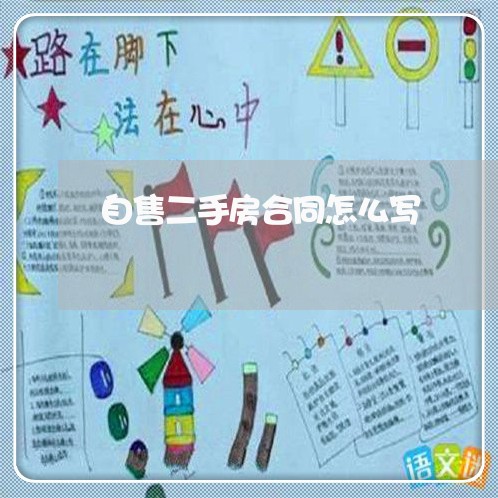 自售二手房合同怎么写/2023060696126
