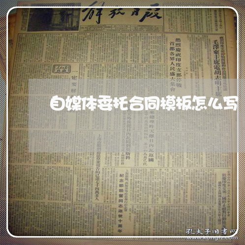 自媒体委托合同模板怎么写/2023060217382