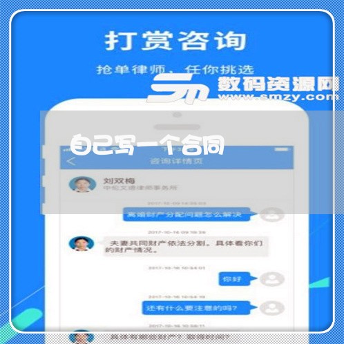 自己写一个合同/2023040183615
