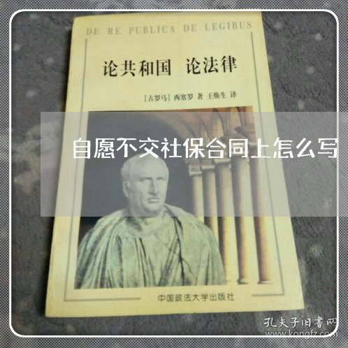 自愿不交社保合同上怎么写/2023041136369 自愿不交社保合同上怎么写/2023041136369