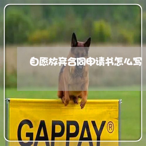自愿放弃合同申请书怎么写/2023041593708
