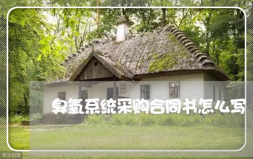 臭氧系统采购合同书怎么写/2023041516048 臭氧系统采购合同书怎么写/2023041516048