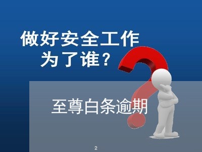 至尊白条逾期