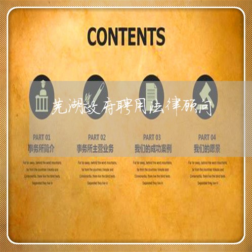 芜湖政府聘用法律顾问/2023061883604 芜湖政府聘用法律顾问/2023061883604