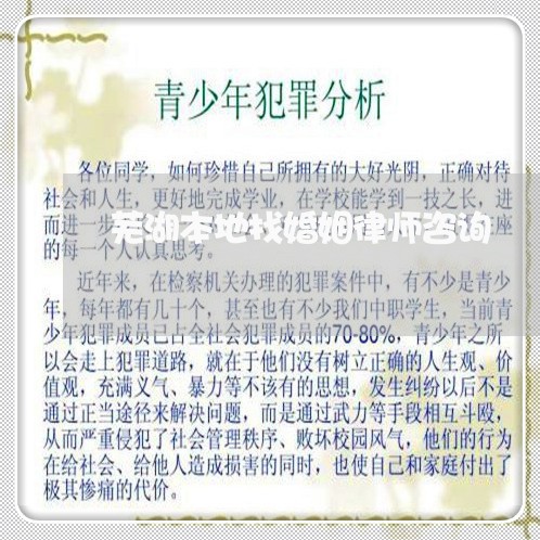 芜湖本地找婚姻律师咨询
