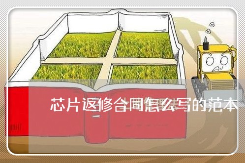 芯片返修合同怎么写的范本/2023022693825