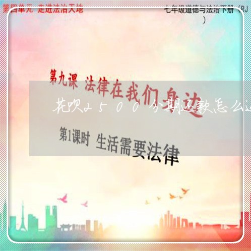 花呗2500分期还款怎么还