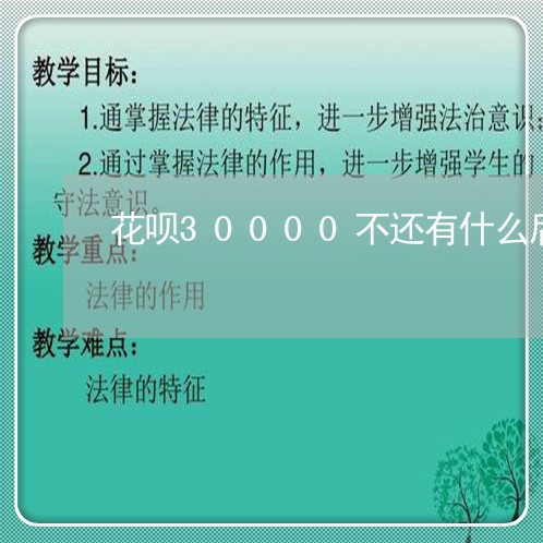 花呗30000不还有什么后果/2023092897471