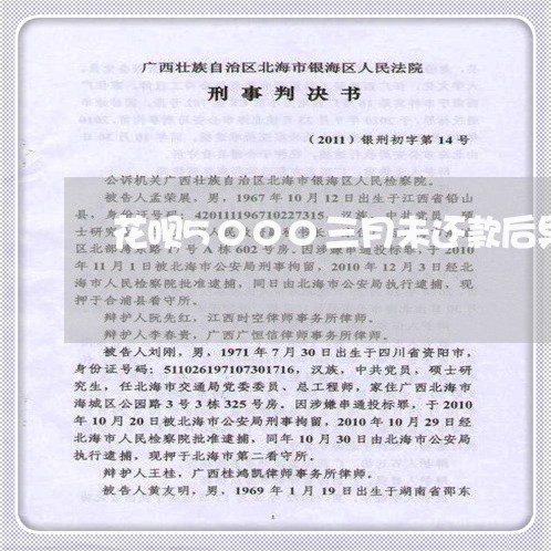 花呗5000三月未还款后果/2023012117473