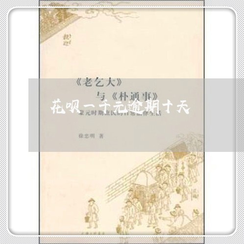 花呗一千元逾期十天 花呗一千元逾期十天