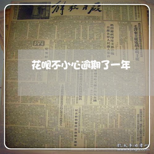花呗不小心逾期了一年 花呗不小心逾期了一年
