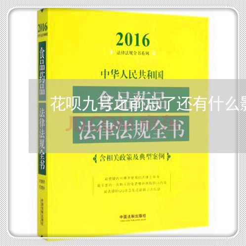 花呗九号之前忘了还有什么影响/2023012971826