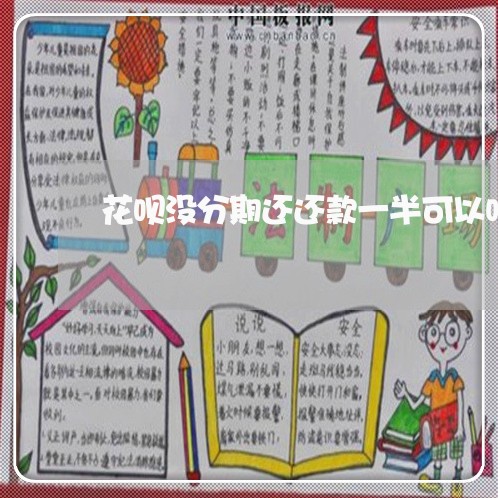花呗没分期还还款一半可以吗 花呗没分期还还款一半可以吗