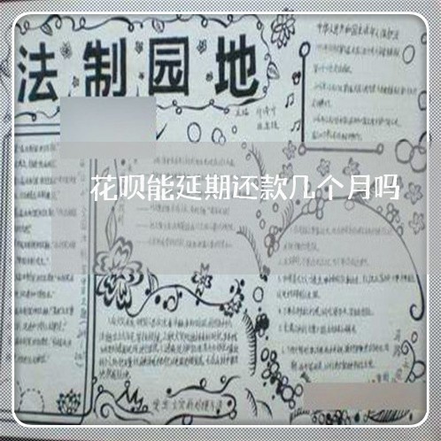 花呗能延期还款几个月吗/2023022751814 花呗能延期还款几个月吗/2023022751814