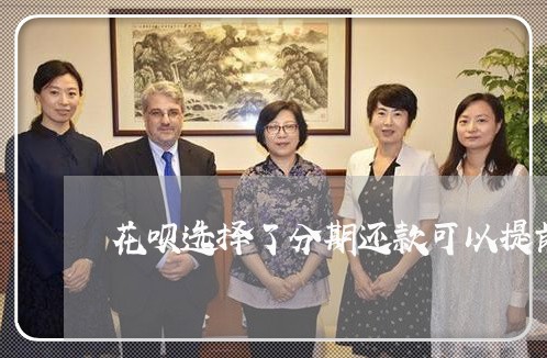花呗选择了分期还款可以提前还