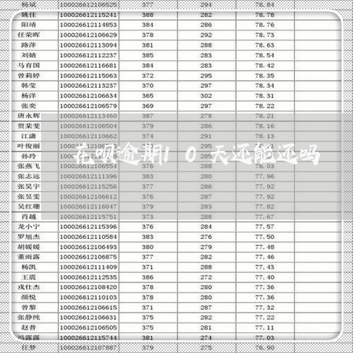 花呗逾期10天还能还吗/2023032839585