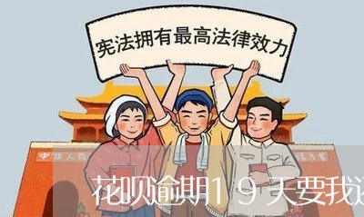 花呗逾期19天要我还全款/2023042459571