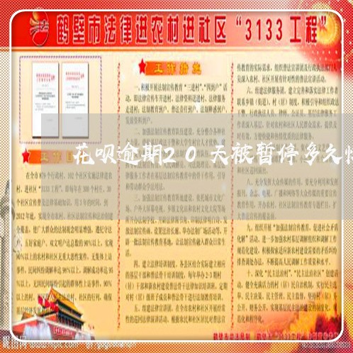 花呗逾期20天被暂停多久恢复