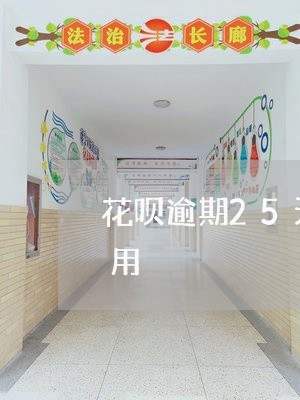 花呗逾期25天还清后什么时候可以继续使用